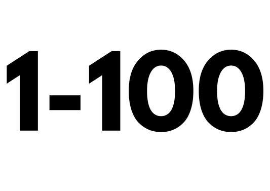 A6 Size Card 1 - 100, 200, 300, 400, 500