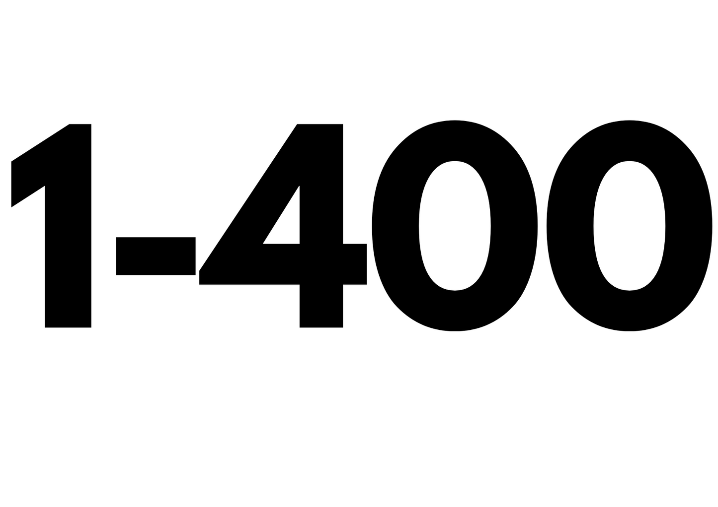 A5 Size Waterproof 1 - 100, 200, 300, 400, 500